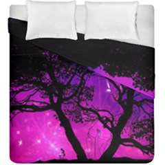 Tree Men Space Universe Surreal Duvet Cover Double Side (king Size) by Amaryn4rt