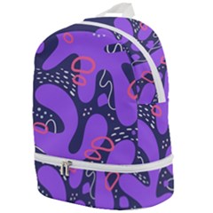 Abstract Background Shapes Banner Zip Bottom Backpack by Amaryn4rt