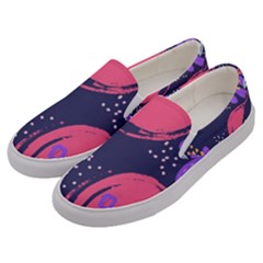 Abstract Background Shapes Banner Men s Canvas Slip Ons by Amaryn4rt