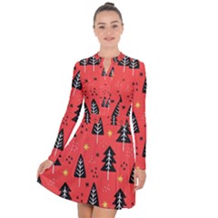 Christmas Christmas Tree Pattern Long Sleeve Panel Dress by Amaryn4rt