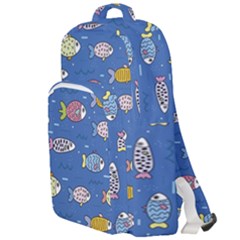 Sea Fish Blue Submarine Animals Double Compartment Backpack by Amaryn4rt