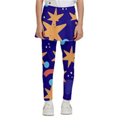 Star Abstract Pattern Wallpaper Kids  Skirted Pants by Amaryn4rt