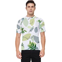 Leaves Foliage Pattern Abstract Men s Short Sleeve Rash Guard by Amaryn4rt