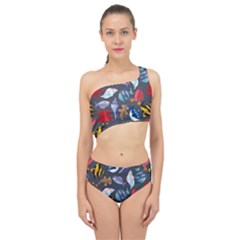 Sea Animals Pattern Wallpaper Fish Spliced Up Two Piece Swimsuit by Amaryn4rt