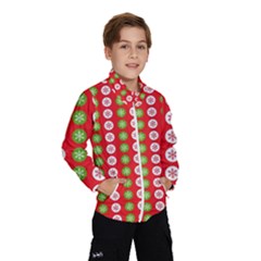 Festive Pattern Christmas Holiday Kids  Windbreaker by Amaryn4rt