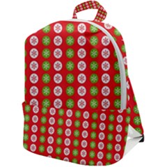 Festive Pattern Christmas Holiday Zip Up Backpack by Amaryn4rt