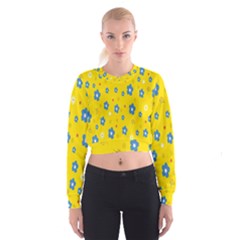  Flowers Spring Cropped Sweatshirt by artworkshop