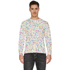 Flowery Floral Abstract Decorative Ornamental Men s Fleece Sweatshirt by artworkshop