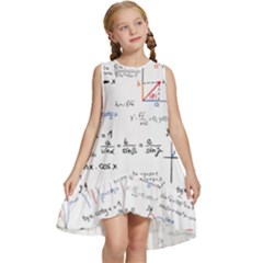 Math Formula Pattern Kids  Frill Swing Dress by Wegoenart