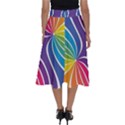 Illustration Abstract Background Pattern Rainbow Color Perfect Length Midi Skirt View2