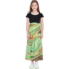 Art Background Abstract Pattern Texture Kids  Flared Maxi Skirt by Wegoenart