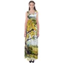 Landscape Painting Meadow Garden Empire Waist Maxi Dress View1