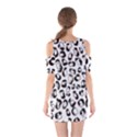 Black And White Leopard Print Jaguar Dots Shoulder Cutout One Piece Dress View2