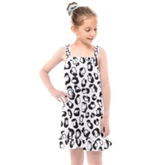 Black And White Leopard Print Jaguar Dots Kids  Overall Dress by ConteMonfrey