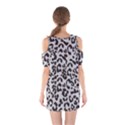 Grey And Black Jaguar Dots Shoulder Cutout One Piece Dress View2