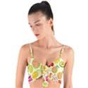 Seamless-fruit Woven Tie Front Bralet View1