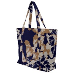 Illustration Abstract Flower Background Pattern Zip Up Canvas Bag by Wegoenart