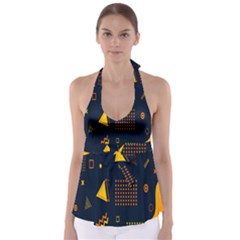 Abstract-geometric Babydoll Tankini Top by nateshop