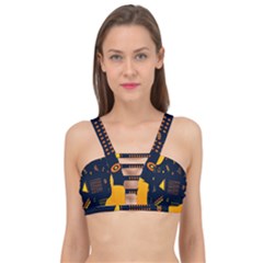 Abstract-geometric Cage Up Bikini Top by nateshop