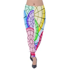 Circles-calor Velvet Leggings by nateshop