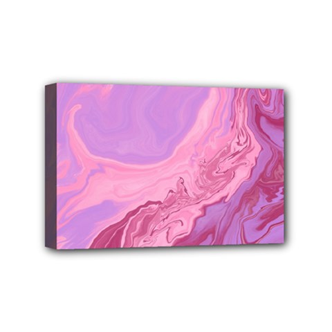 Illustration Art Pink Design Wallpaper Mini Canvas 6  X 4  (stretched) by Wegoenart