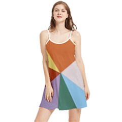 Colorful Paper Art Materials Summer Frill Dress by Wegoenart