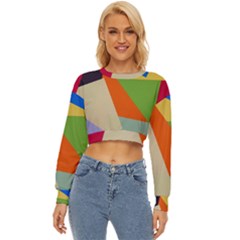 Illustration Colored Paper Abstract Background Lightweight Long Sleeve Sweatshirt by Wegoenart