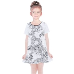 Im Fourth Dimension Black White 34 Kids  Simple Cotton Dress by imanmulyana