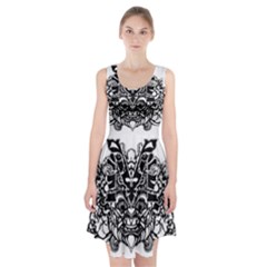 Im Fourth Dimension Black White 35 Racerback Midi Dress by imanmulyana