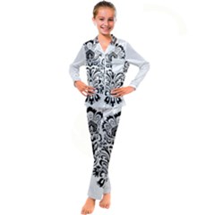 Im Fourth Dimension Black White 40 Kid s Satin Long Sleeve Pajamas Set by imanmulyana