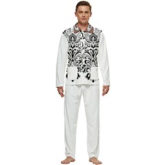 Im Fourth Dimension Black White 40 Men s Long Sleeve Velvet Pocket Pajamas Set by imanmulyana