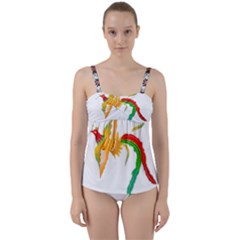 Im Fourth Dimension Colour 47 Twist Front Tankini Set by imanmulyana