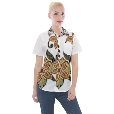 Im Fourth Dimension Colour 54 Women s Short Sleeve Pocket Shirt by imanmulyana