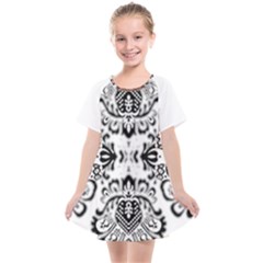 Im Fourth Dimension Black White 57 Kids  Smock Dress by imanmulyana