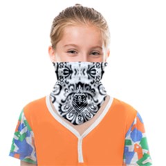 Im Fourth Dimension Black White 57 Face Covering Bandana (kids) by imanmulyana