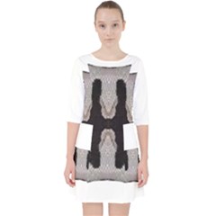 Im Fourth Dimension Black White 61 Quarter Sleeve Pocket Dress by imanmulyana