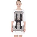 IM Fourth Dimension Black White 61 Quarter Sleeve Pocket Dress View1