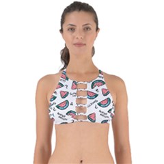 Illustration Watermelon Fruit Sweet Slicee Perfectly Cut Out Bikini Top by Sudhe