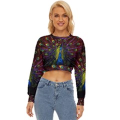 Beautiful Peacock Feather Lightweight Long Sleeve Sweatshirt by Jancukart