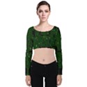 Board conductors circuits Velvet Long Sleeve Crop Top View1