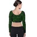 Board conductors circuits Velvet Long Sleeve Crop Top View2