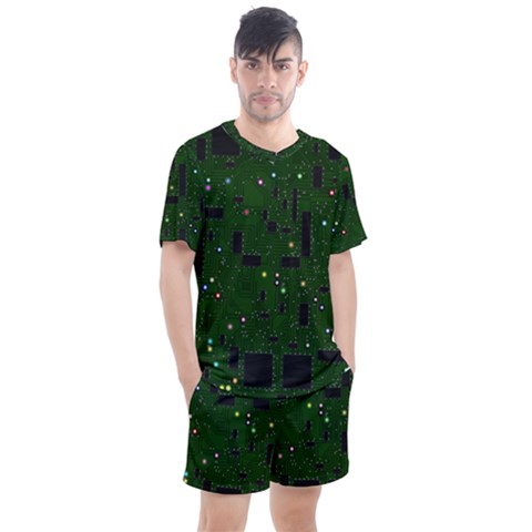 Board Conductors Circuits Men s Mesh Tee And Shorts Set by Jancukart