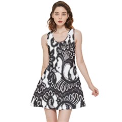 Im Fourth Dimension Black White 66 Inside Out Reversible Sleeveless Dress by imanmulyana