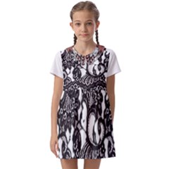 Im Fourth Dimension Black White 66 Kids  Asymmetric Collar Dress by imanmulyana