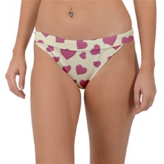 Valentine Flat Love Hearts Design Romantic Band Bikini Bottom by Amaryn4rt