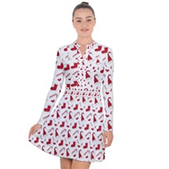 Christmas Template Advent Cap Long Sleeve Panel Dress by Amaryn4rt