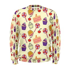 Food Illustration Cupcake Pattern Lollipop Men s Sweatshirt by Amaryn4rt