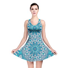 Mandala Blue Reversible Skater Dress by zappwaits