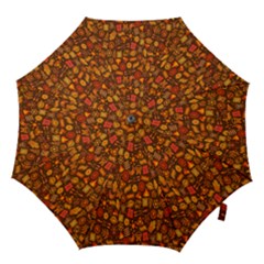 Pattern-orange,seamles,chrismast Hook Handle Umbrellas (large) by nateshop