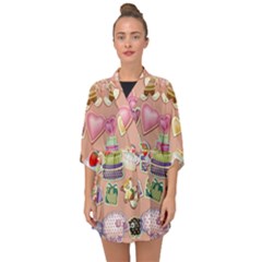 Illustration Seamless Pattern Standardize Half Sleeve Chiffon Kimono by danenraven